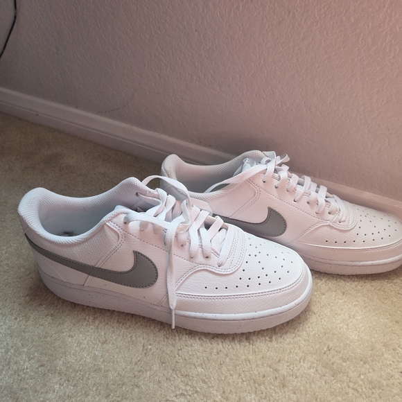 Nike Shoes - Size 9 M/10W- Nike Court Vision Next Nature Low White/White/Light Smoke Grey